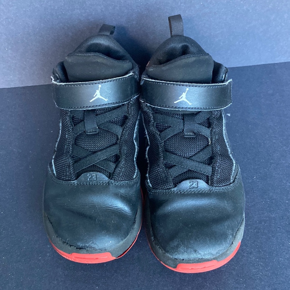 Black/Red Nike Jordan Youth Shoes- 2Y